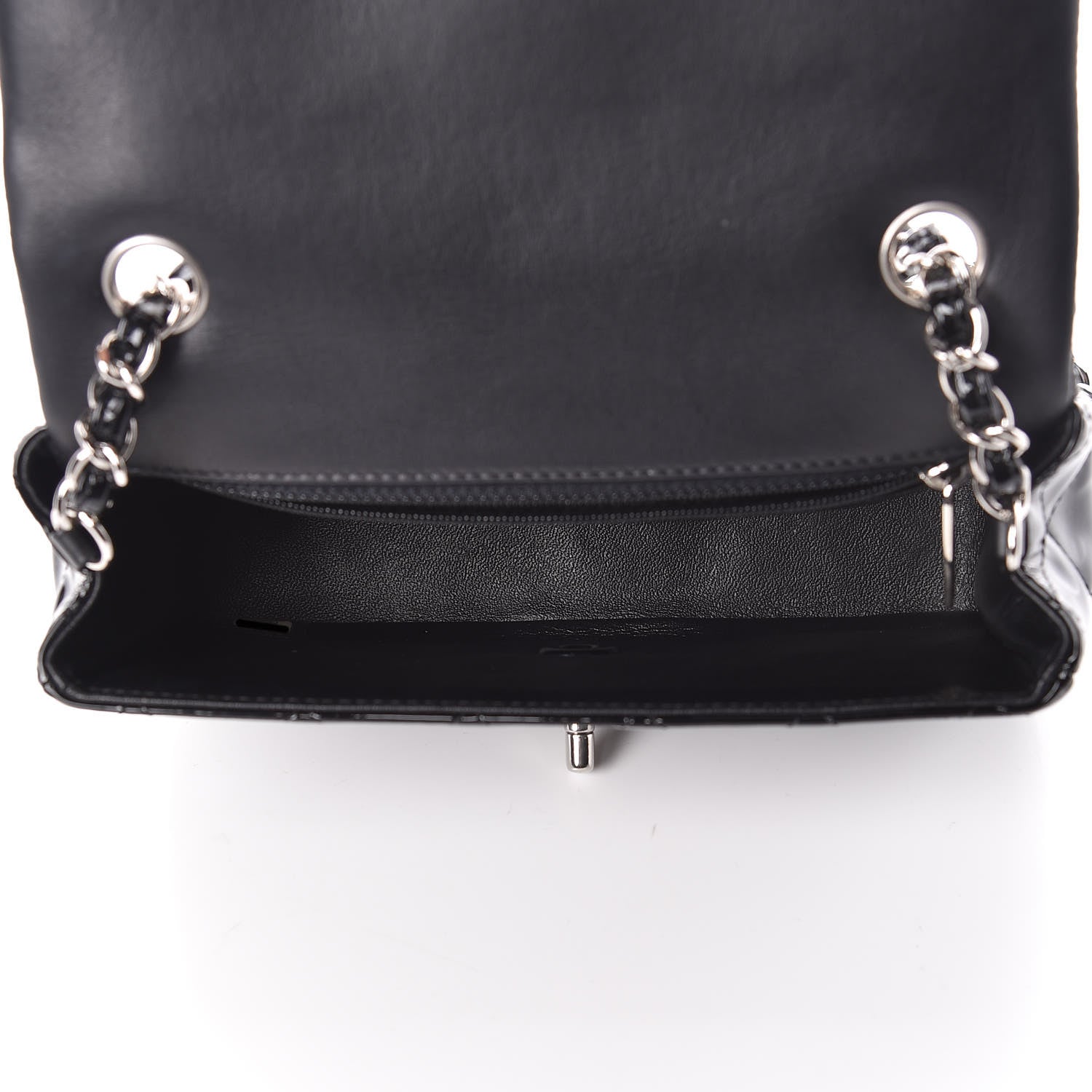Chanel Patent Calfskin Quilted Mini Rectangular Flap Black 5 of 10