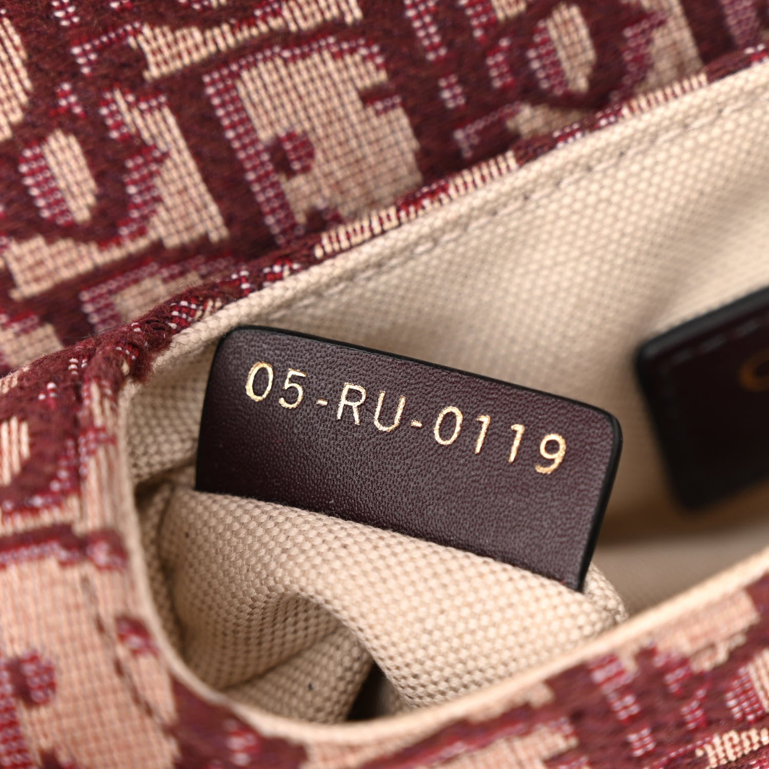 Christian Dior Oblique Mini Saddle Bag Burgundy 7 of 10