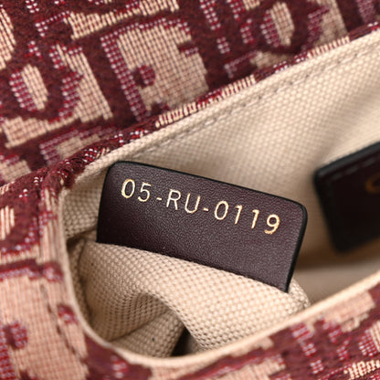 Christian Dior Oblique Mini Saddle Bag Burgundy 7 of 10