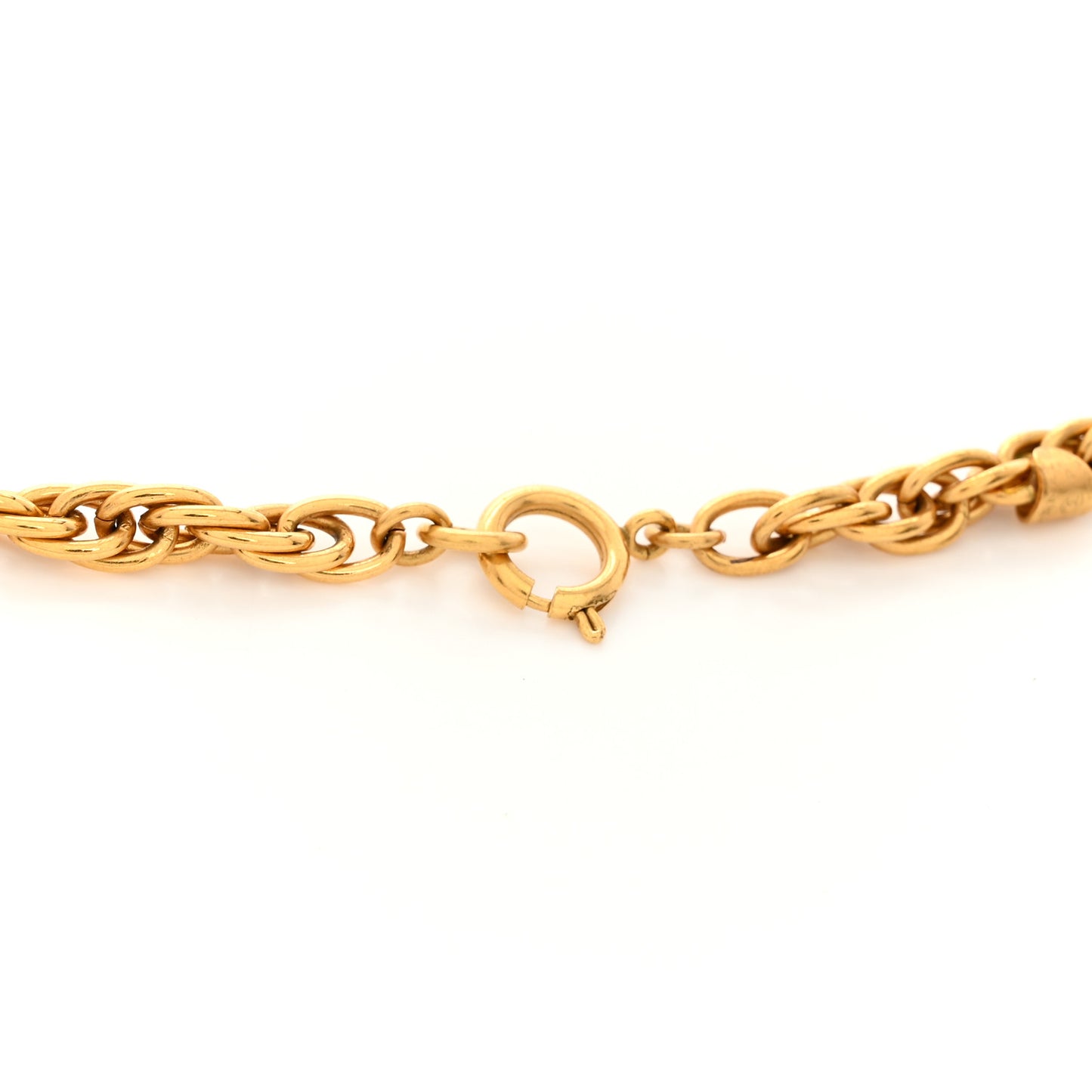 Metal Chain CC Medallion Belt Gold