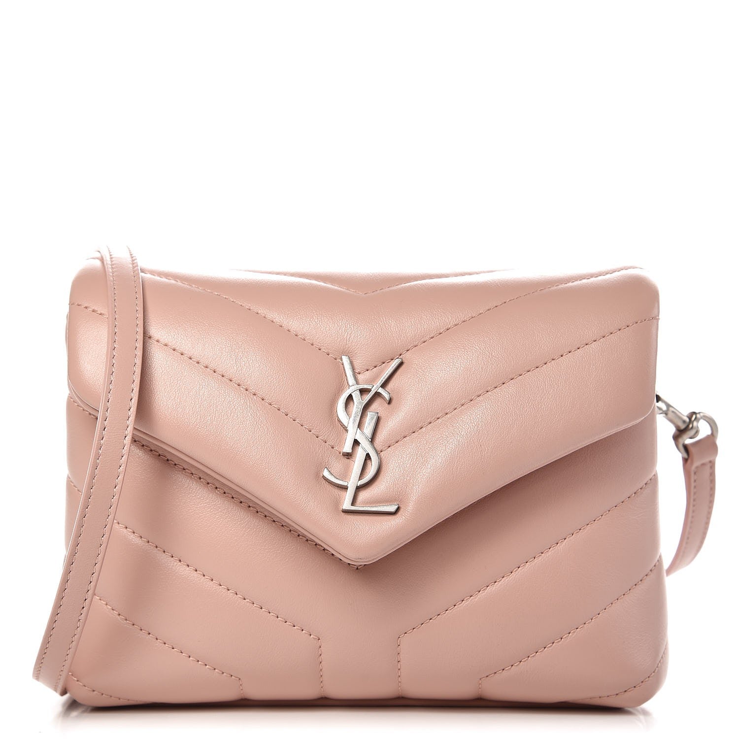 Saint Laurent Calfskin Y Quilted Monogram Toy Loulou Chain Satchel Pale Pink 1 of 6