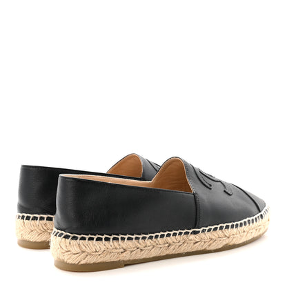 Chanel Lambskin CC Espadrilles 39 Black 5 of 10