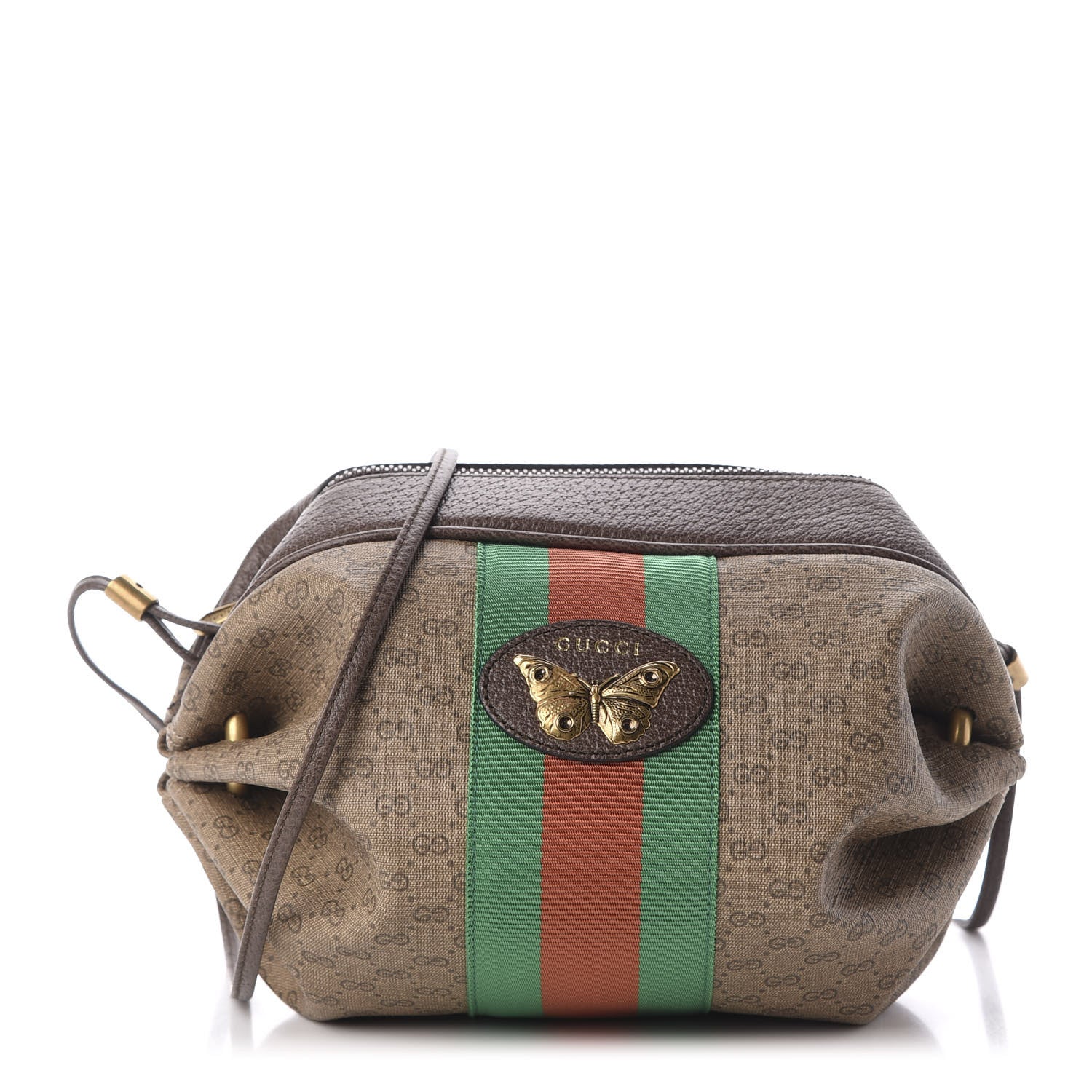 Gucci Mini Vintage GG Supreme Monogram Web Butterfly New Candy Crossbody Beige New Acero 1 of 10