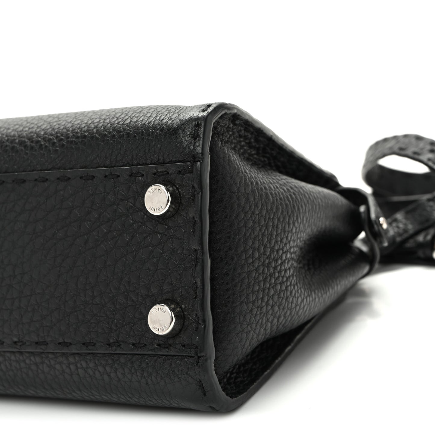 Cuoio Romano Selleria Bi-Color Mini Peekaboo Iconic Satchel Black Mou