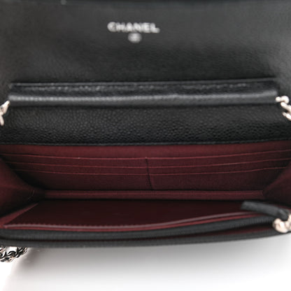 Chanel Caviar Quilted Wallet On Chain WOC Black 5 of 12