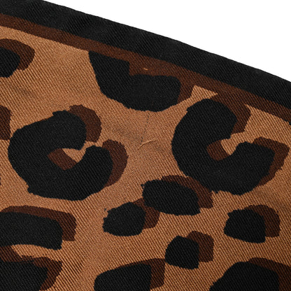 Louis Vuitton Silk Leopard Bandeau Scarf Marron 3 of 5