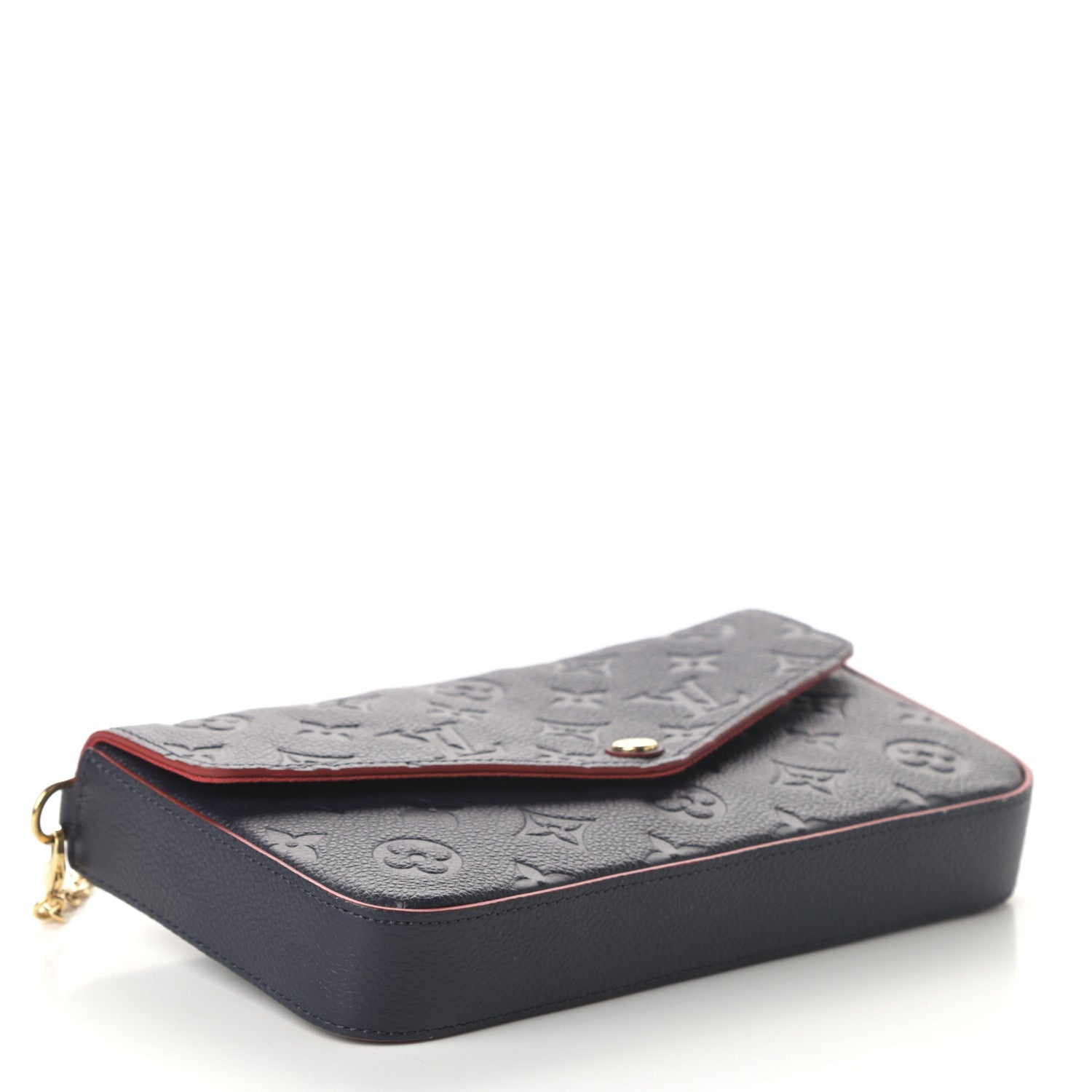 Louis Vuitton Empreinte Pochette Felicie Chain Wallet Marine Rouge 5 of 9
