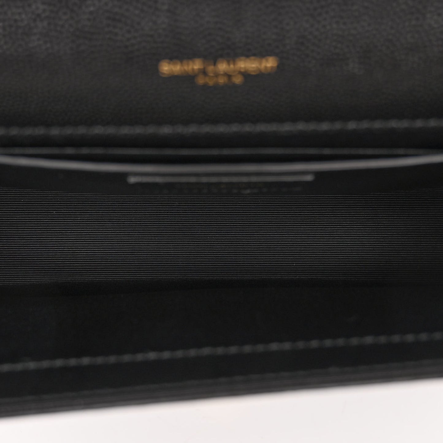 SAINT LAURENT Grain De Poudre Medium Classic Monogram Kate Satchel Black