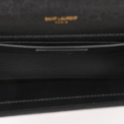 Saint Laurent SAINT LAURENT Grain De Poudre Medium Classic Monogram Kate Satchel Black 4 of 8
