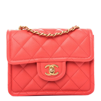 Chanel Caviar Quilted Mini Sweet Classic Flap Red 1 of 11