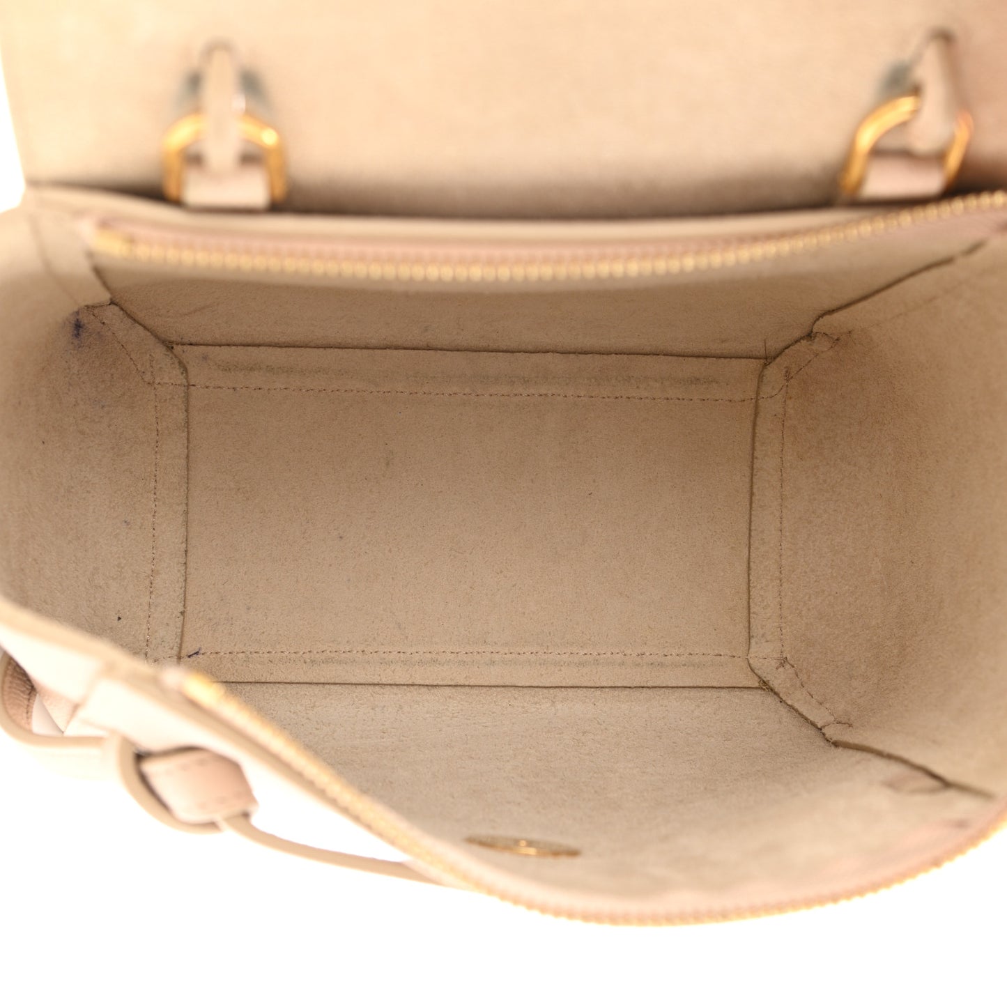 Grained Calfskin Nano Belt Bag Powder