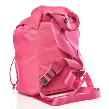 Prada Tessuto Nylon Vela Saffiano Mini Single Snap Buckle Backpack Fuxia 3 of 10