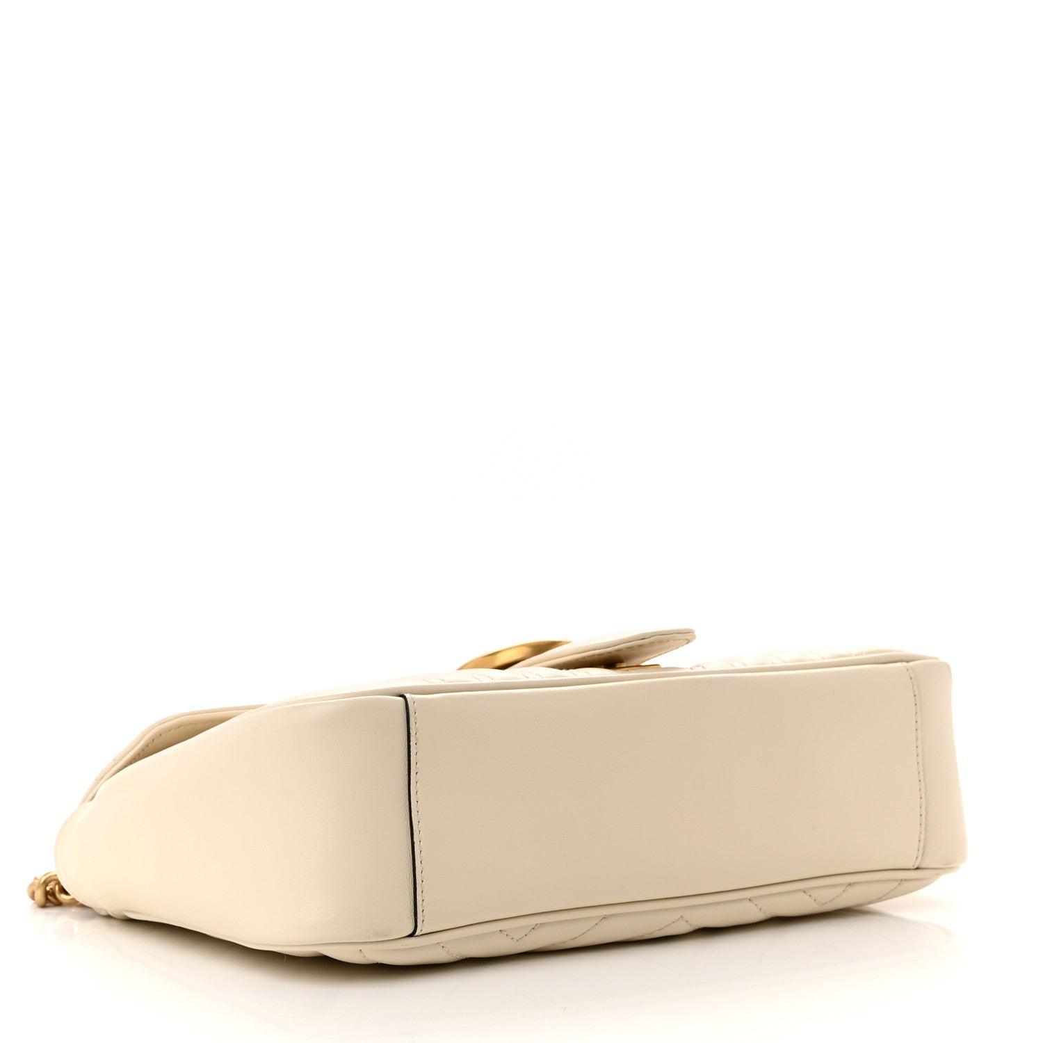 Gucci Calfskin Matelasse Small GG Marmont Shoulder Bag White 4 of 10
