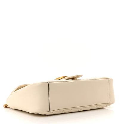 Gucci Calfskin Matelasse Small GG Marmont Shoulder Bag White 4 of 10