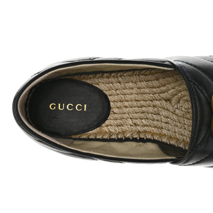 Gucci Nappa Matelasse GG Marmont Platform Espadrilles 35.5 Black 7 of 13