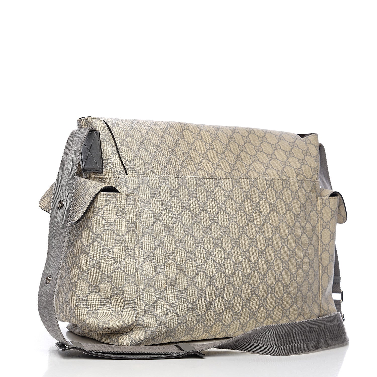 Gucci GG Plus Monogram Messenger Diaper Bag Ecru Grigio 3 of 12