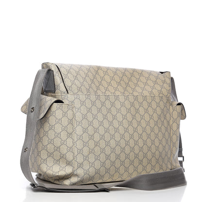 Gucci GG Plus Monogram Messenger Diaper Bag Ecru Grigio 3 of 12