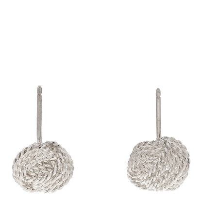 Tiffany Sterling Silver Twist Knot Earrings 3 of 5