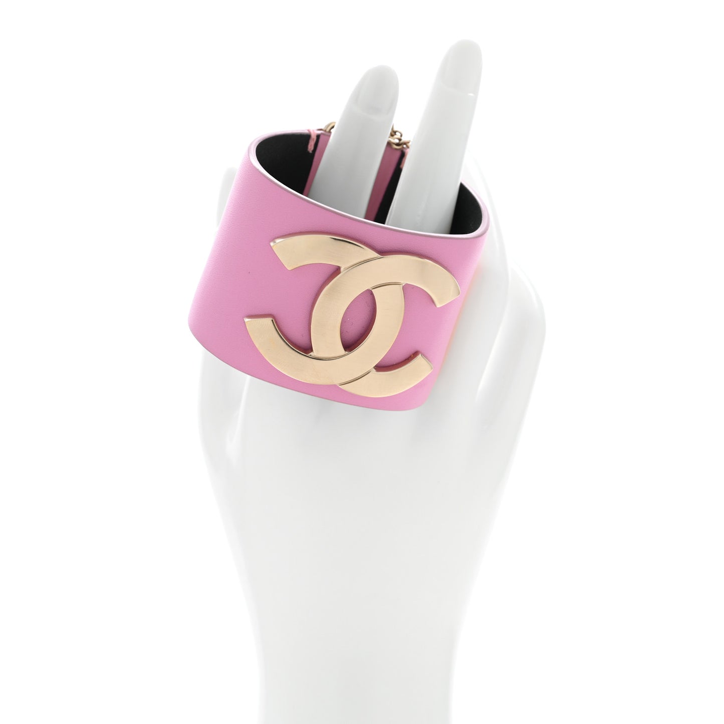 Calfskin CC Wide Cuff Pink