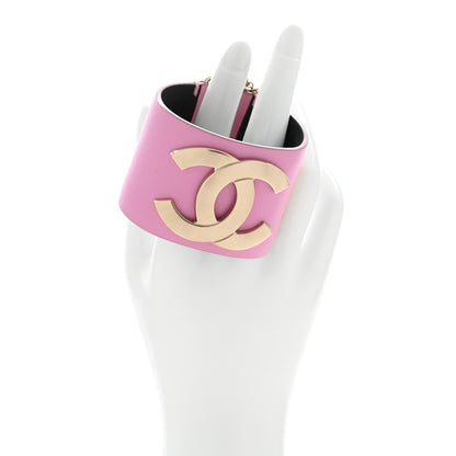 Chanel Calfskin CC Wide Cuff Pink 2 of 5