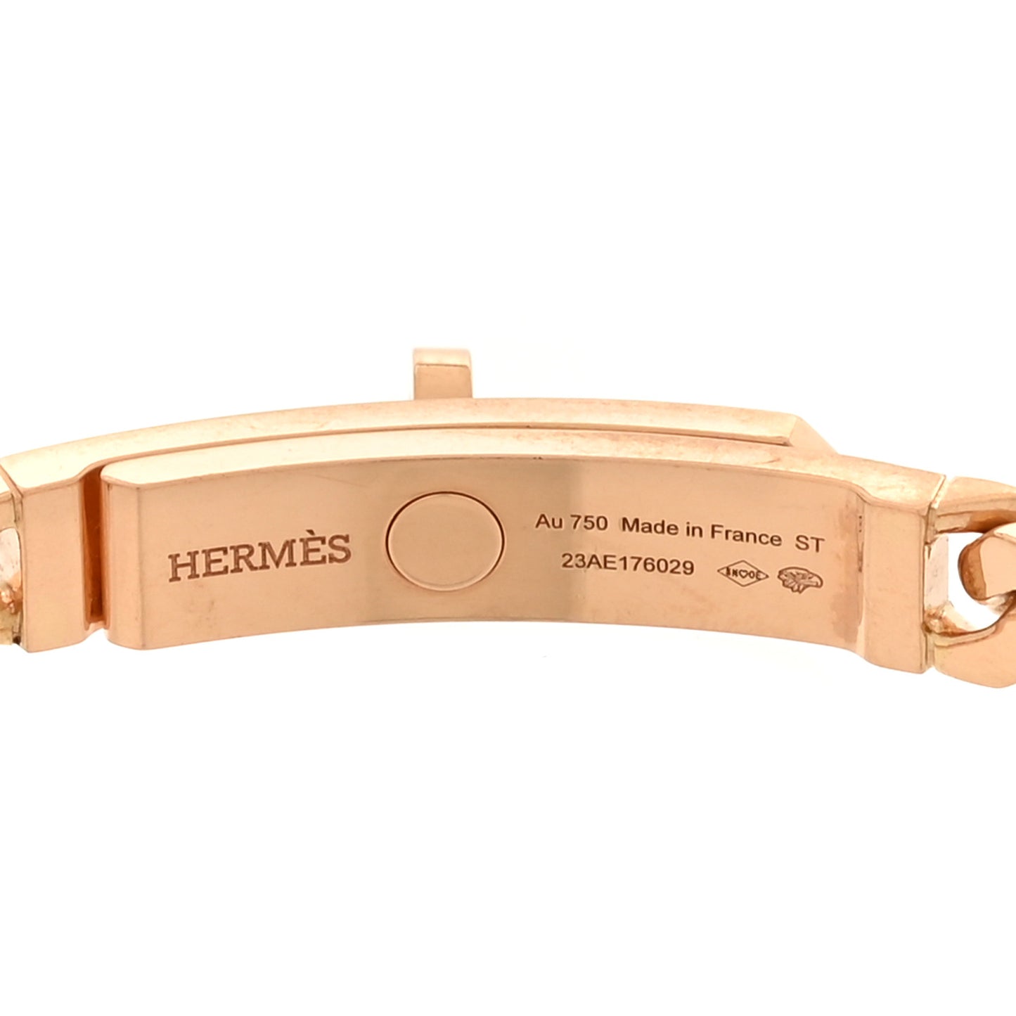 18K Rose Gold Diamond PM Kelly Gourmette Bracelet ST