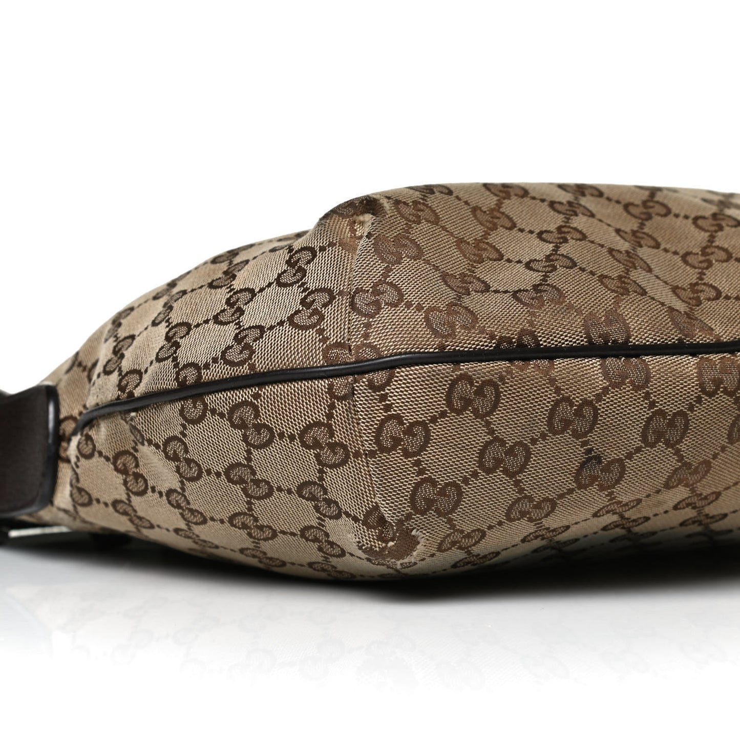Monogram Web Medium Half Moon Hobo Dark Brown