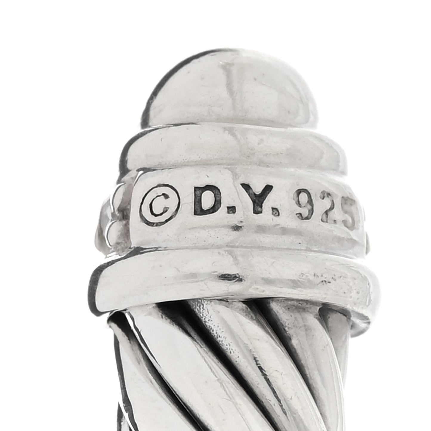 Sterling Silver Diamond 5mm Cable Classics Dome Bracelet