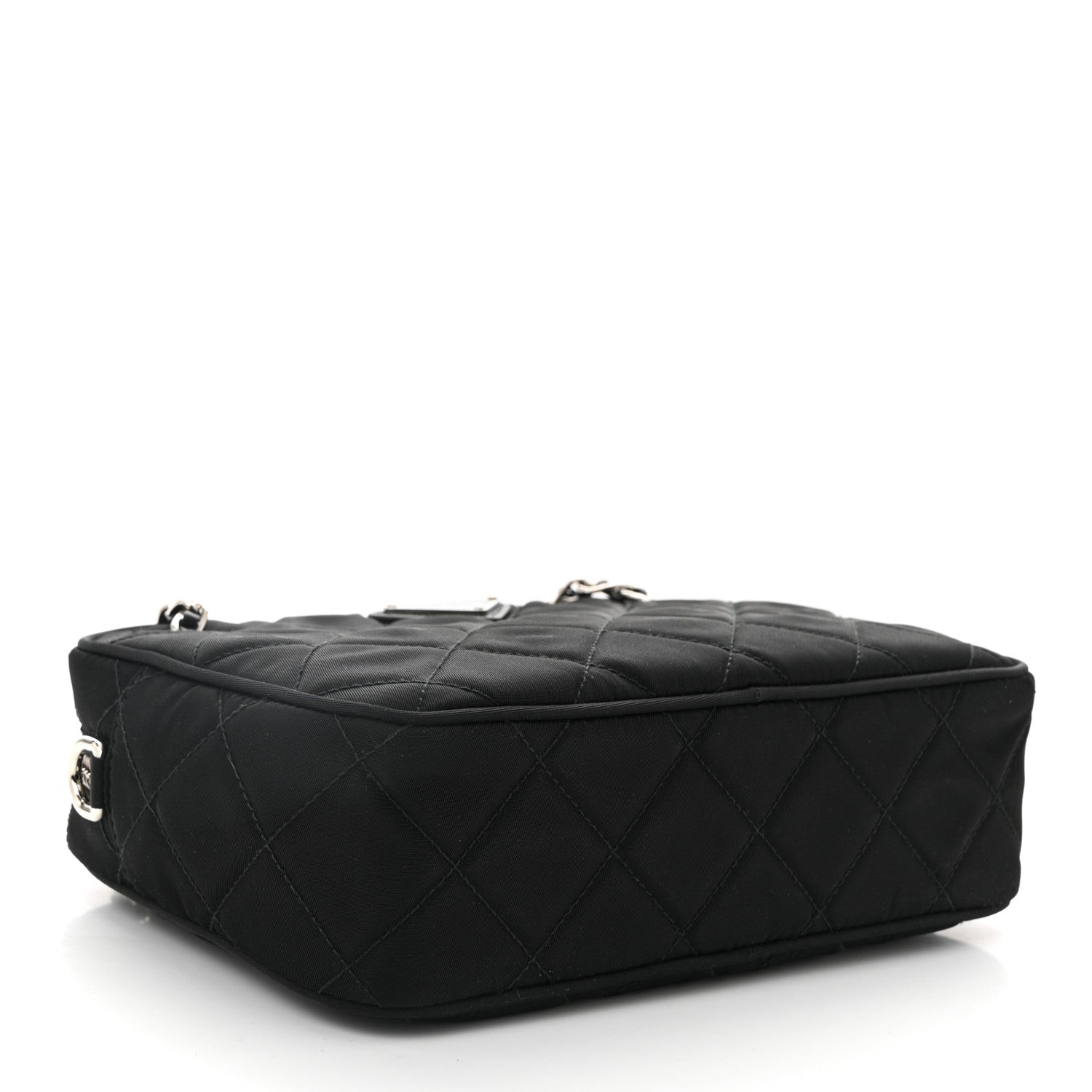 Prada Nylon Tessuto Impuntu Quilted Bandoliera Crossbody Bag Black 4 of 11