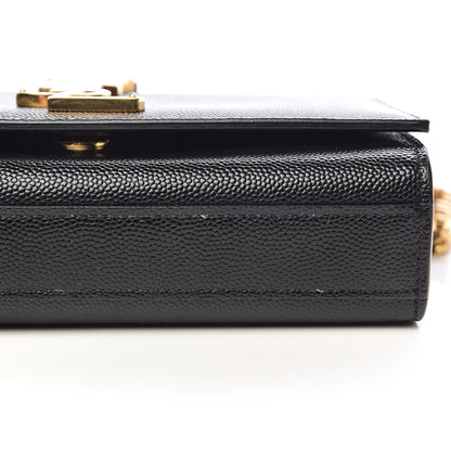 Saint Laurent Grain De Poudre Small Monogram Kate Satchel Black 14 of 15