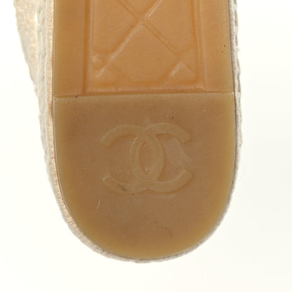 Chanel Macrame Patent CC Espadrilles 39 Beige Ivory 8 of 8