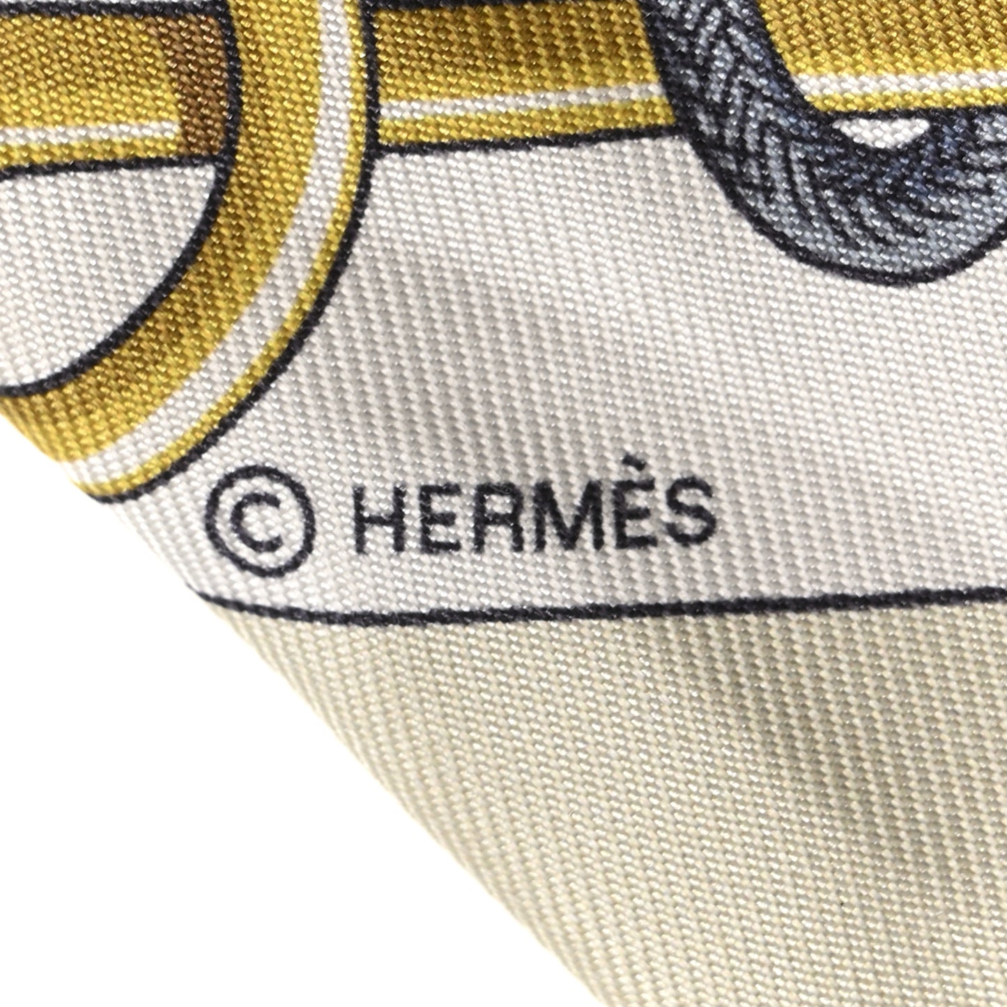 Silk Cliquetis Twilly White Jaune Clair Dore