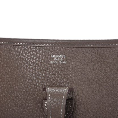 Hermes Taurillon Clemence Evelyne III PM Etoupe 6 of 9