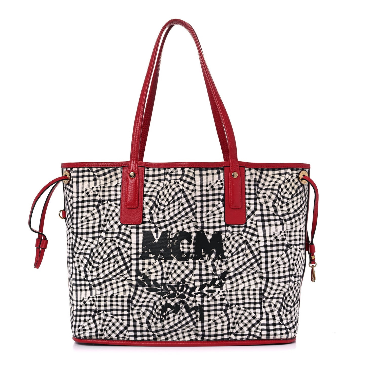 Visetos Medium Liz Reversible Shopper Tote Ruby Red