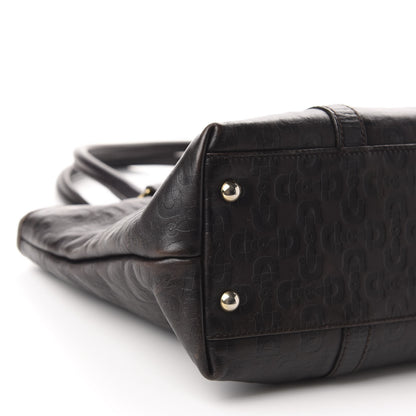 Gucci Calfskin Horsebit Embossed Joy Tote Black 6 of 11