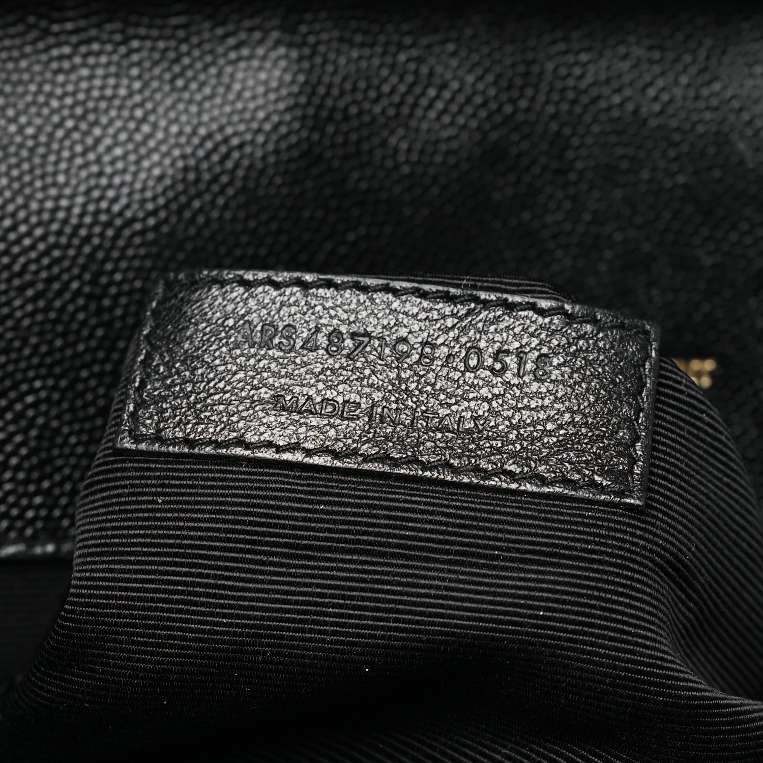 Saint Laurent Grain De Poudre Textured Mixed Matelasse Large Triquilt Monogram Satchel Black 7 of 10
