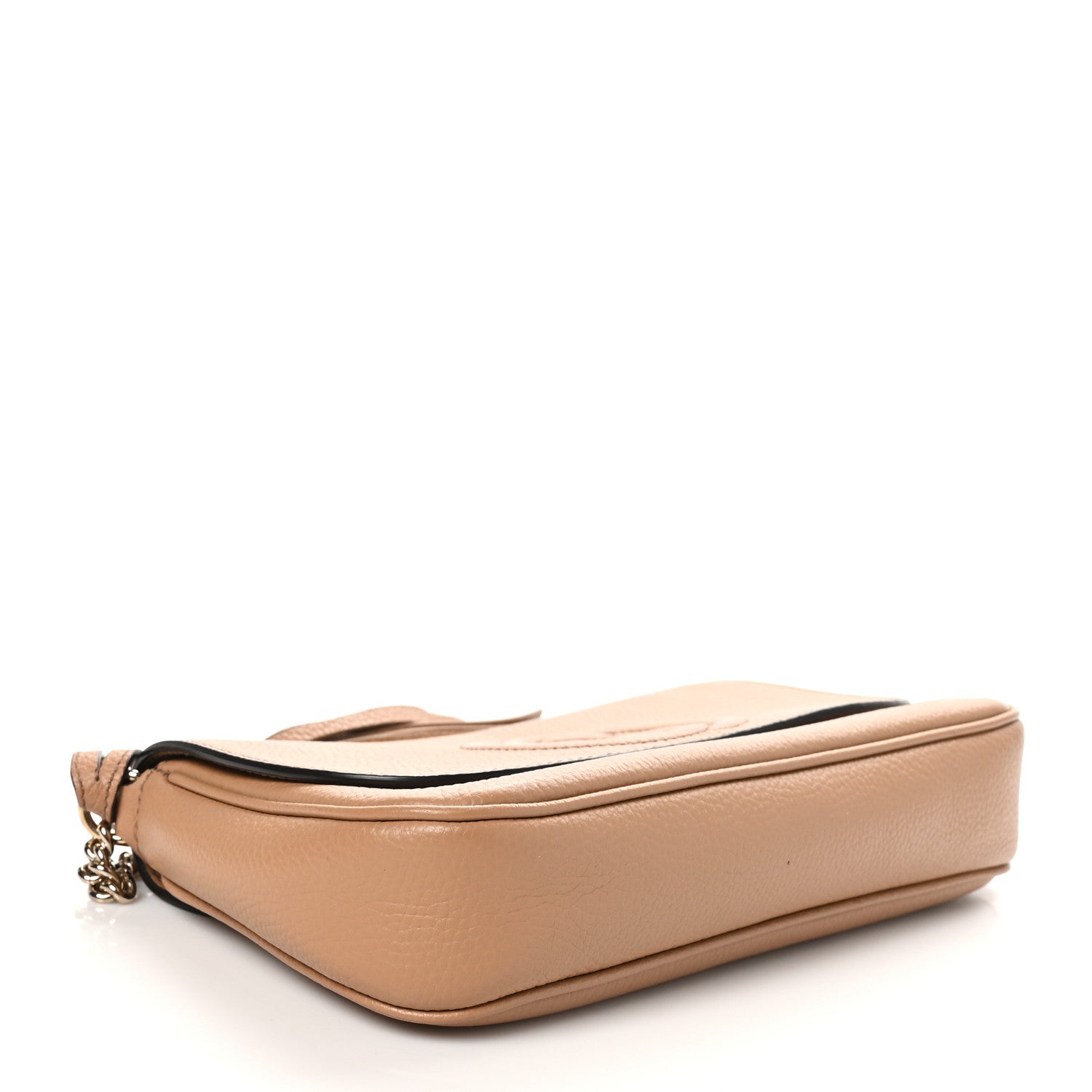 Gucci Pebbled Calfskin Medium Soho Flap Crossbody Camelia 4 of 10