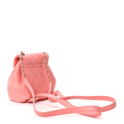 Chanel Lambskin Quilted Small Duma Drawstring Backpack Pink 2 of 10