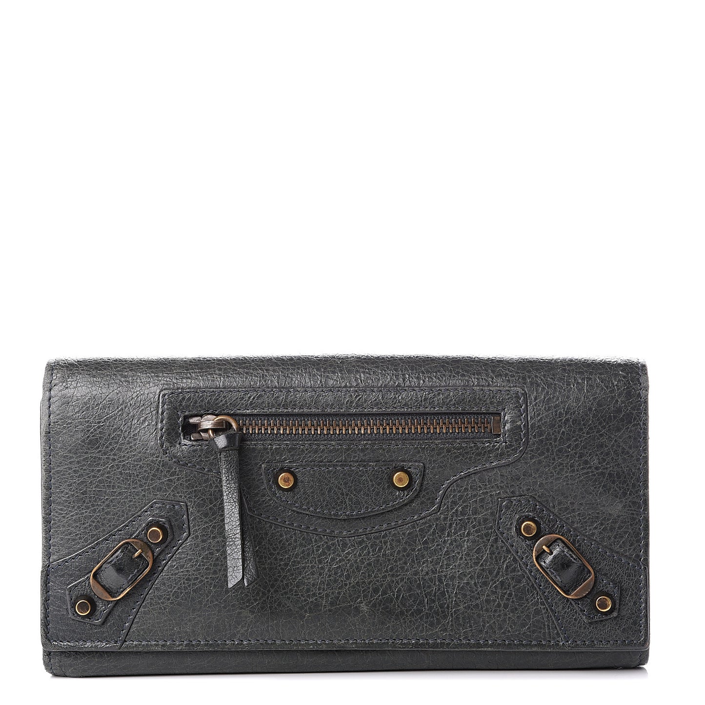 Agneau Classic Hardware Money Wallet Anthracite