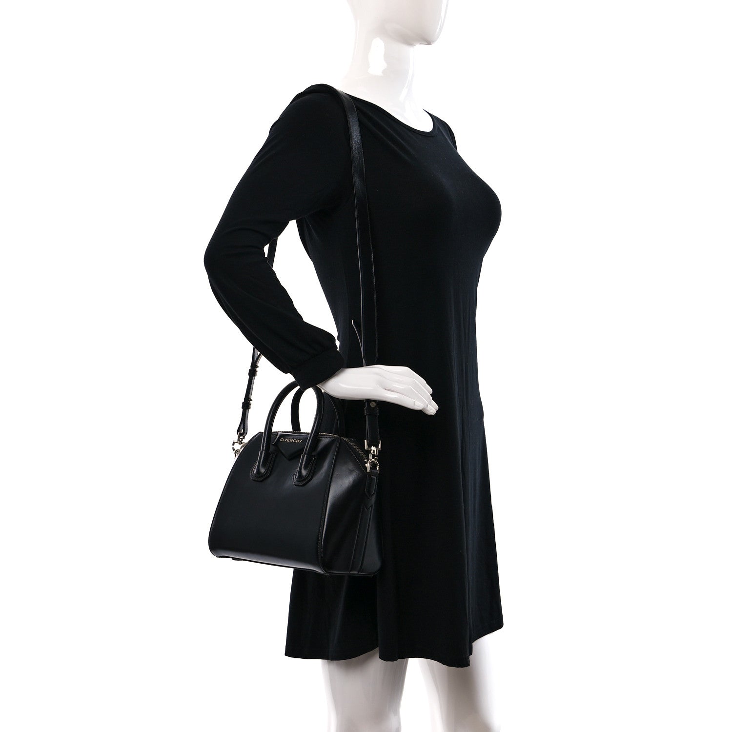 Givenchy Shiny Lord Calfskin Mini Antigona Black 2 of 9