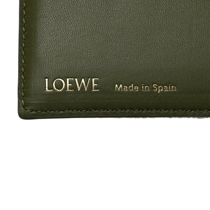 Loewe Calfskin Jacquard Anagram Cardholder Avocado Green 6 of 9