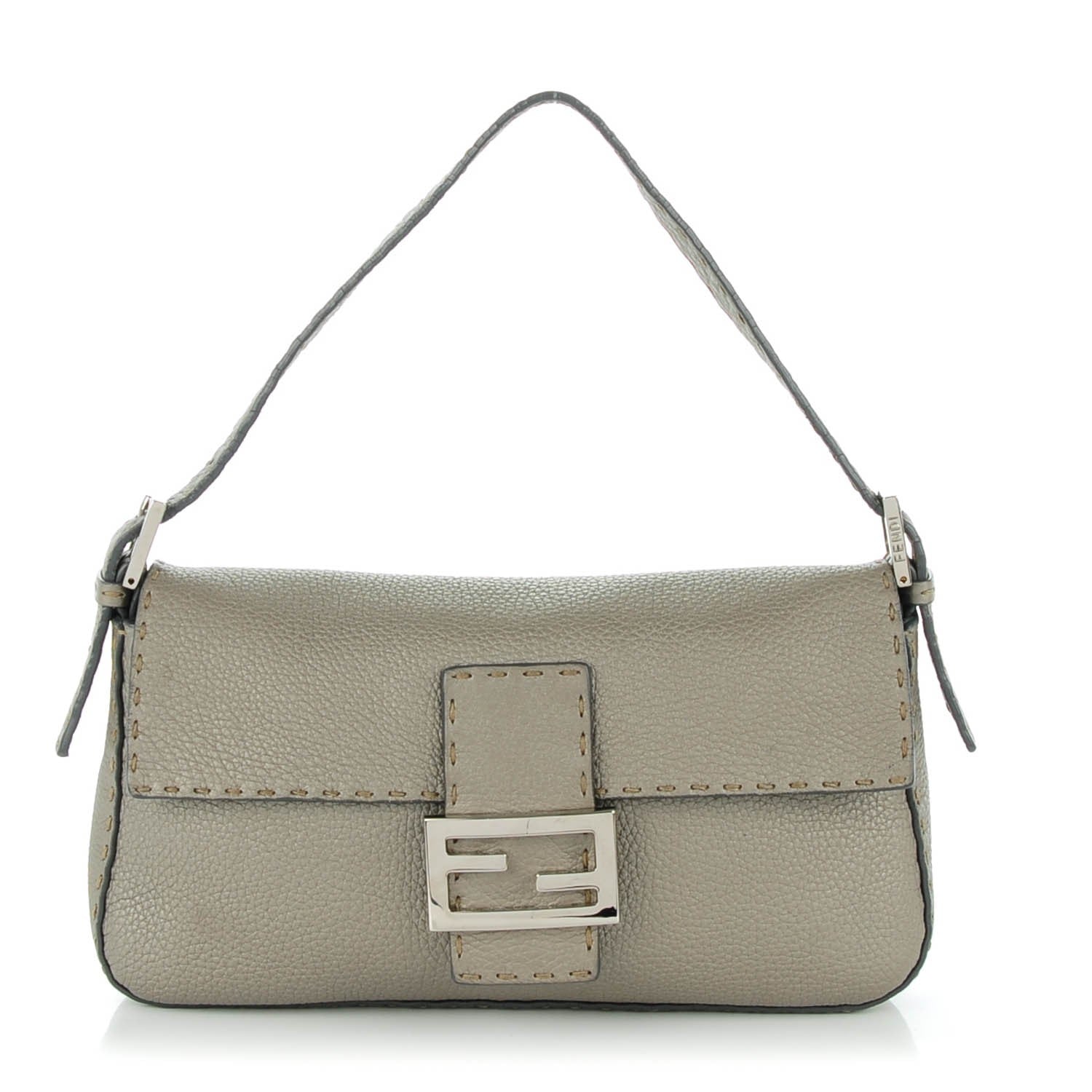 Fendi Cuoio Romano Selleria Baguette Peltro 1 of 8