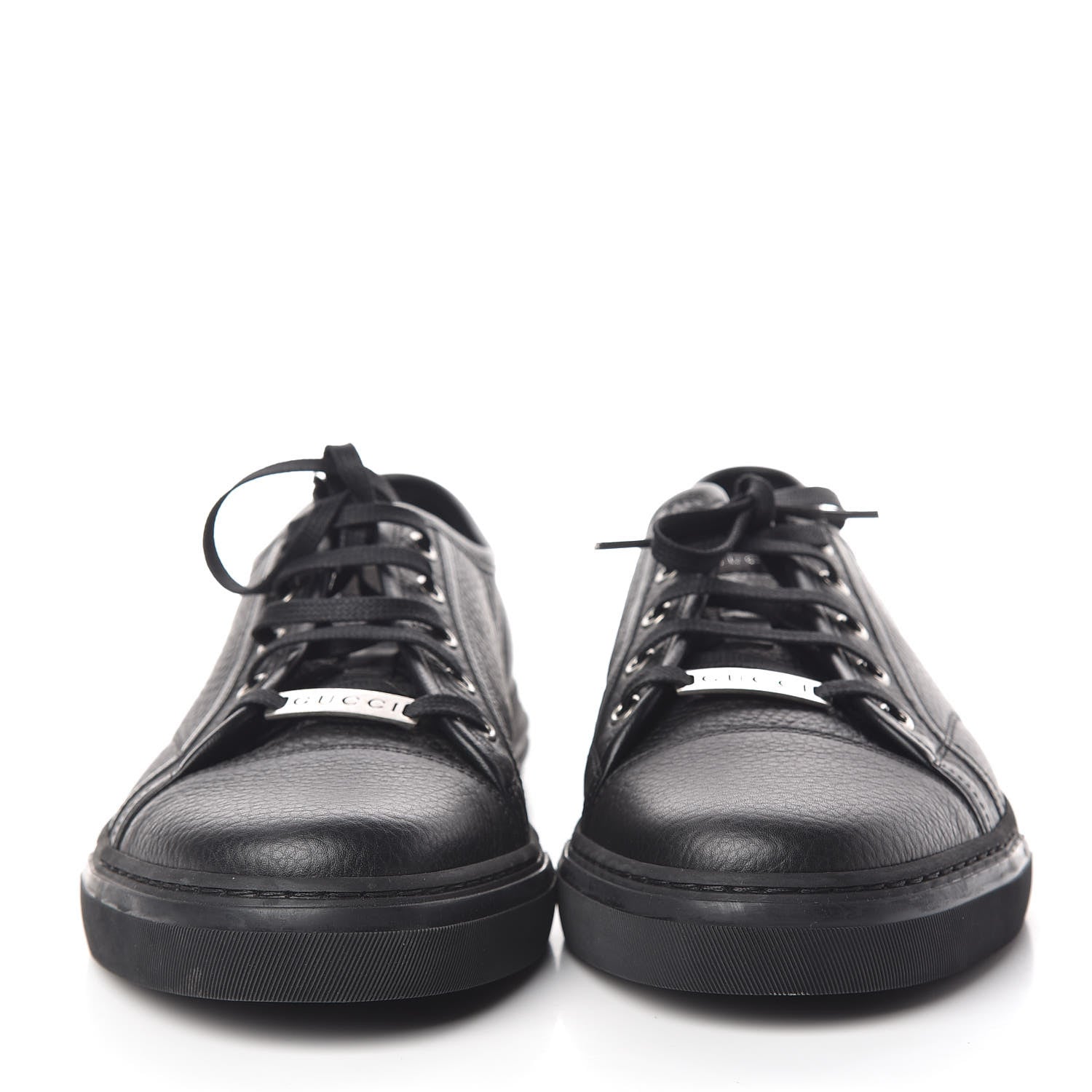 Gucci Nappa Mens Low Top Sneakers 10.5 Black 2 of 9