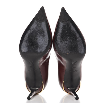 Louis Vuitton Glazed Calfskin Eyeline Pumps 36.5 Bordeaux 5 of 8