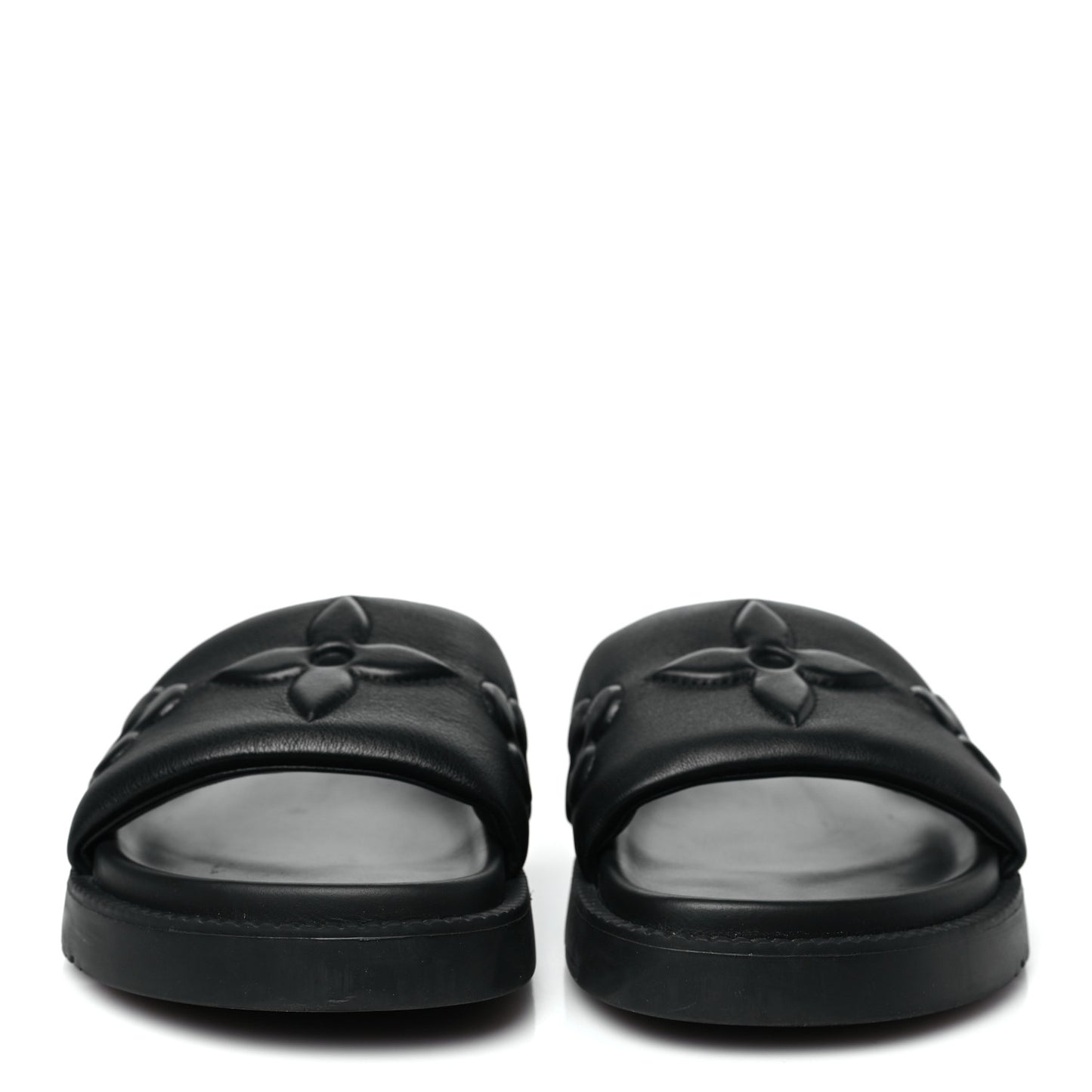 Calfskin LV Shore Flat Comfort Mule 39 Black