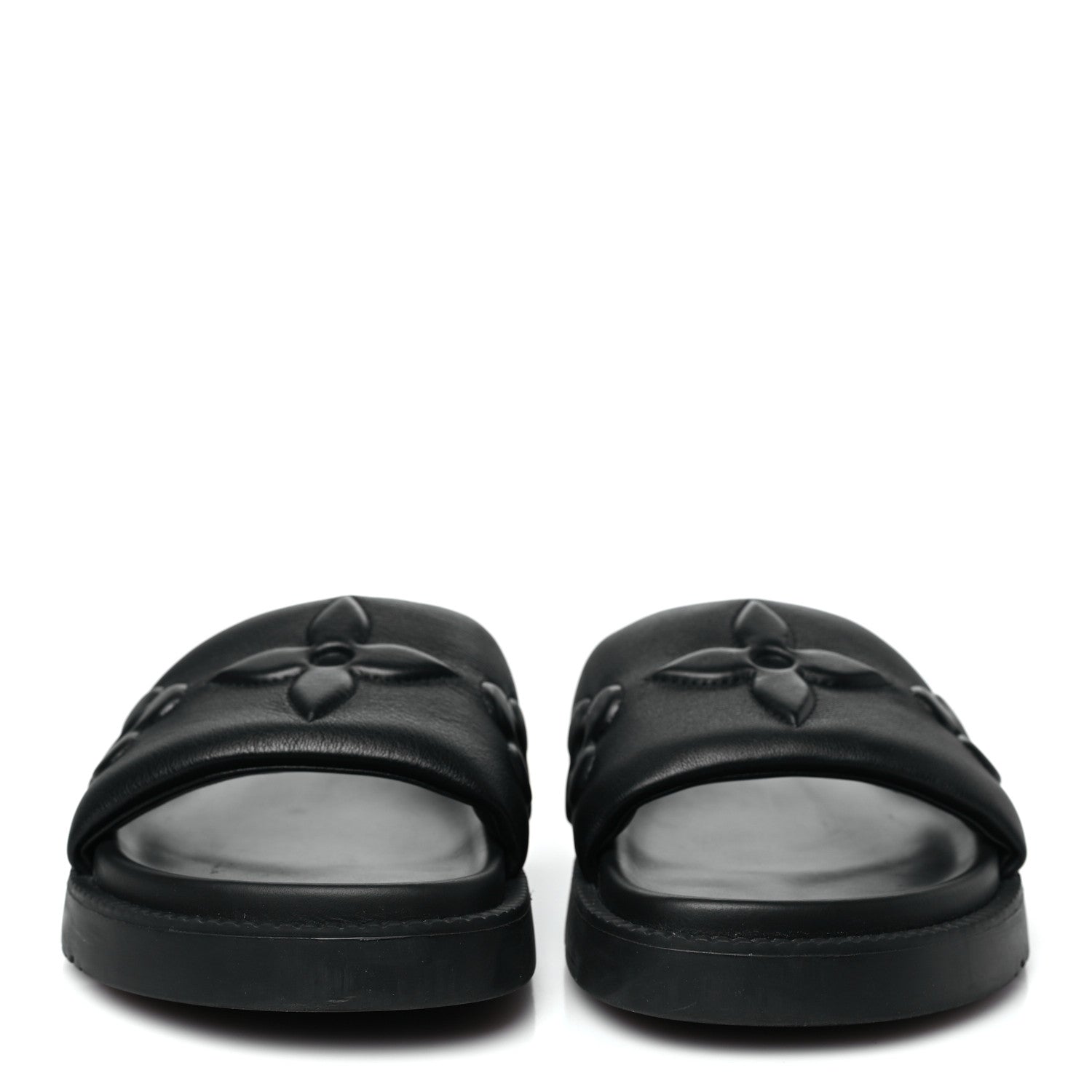 Louis Vuitton Calfskin LV Shore Flat Comfort Mule 39 Black 3 of 10