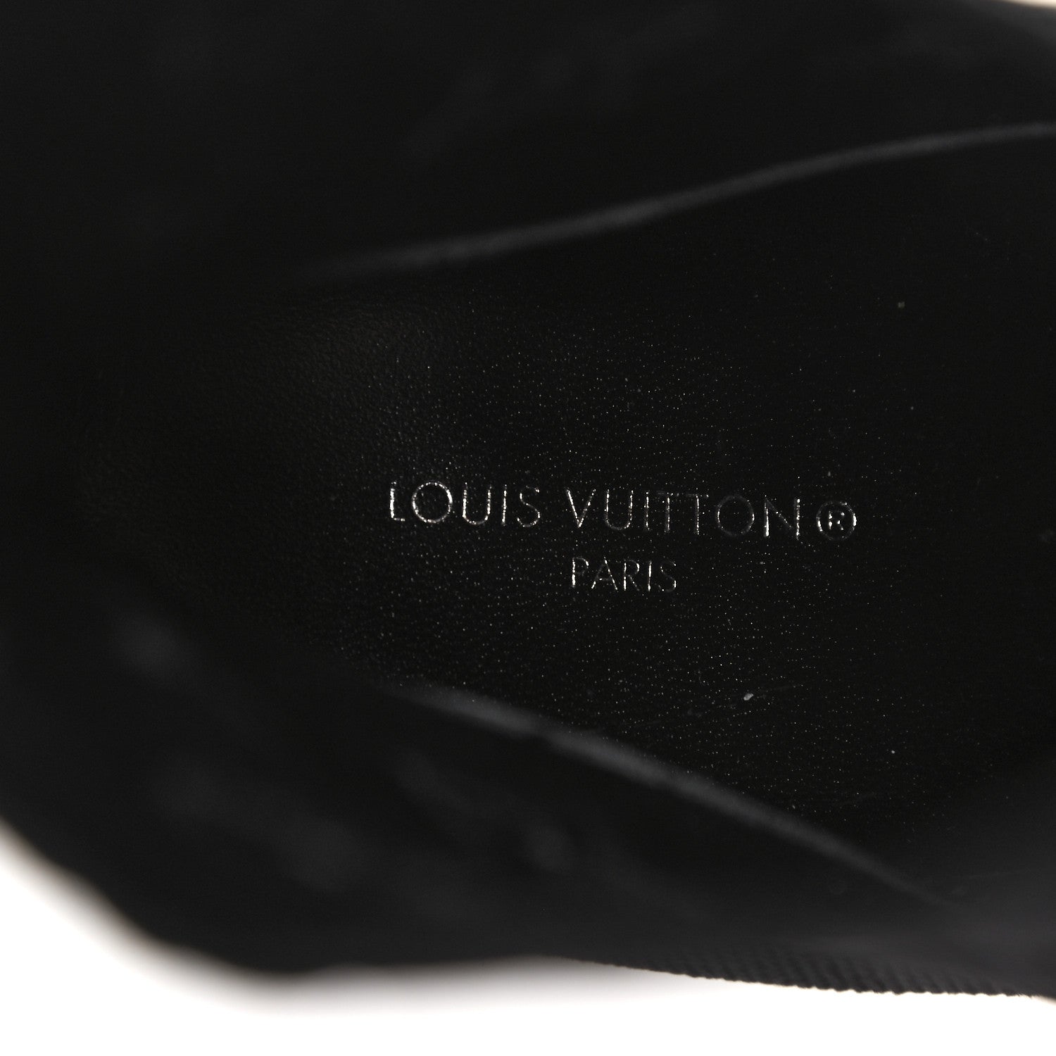 Louis Vuitton Monogram Stretch Fabric Silhouette Ankle Boots 40.5 Black 7 of 11