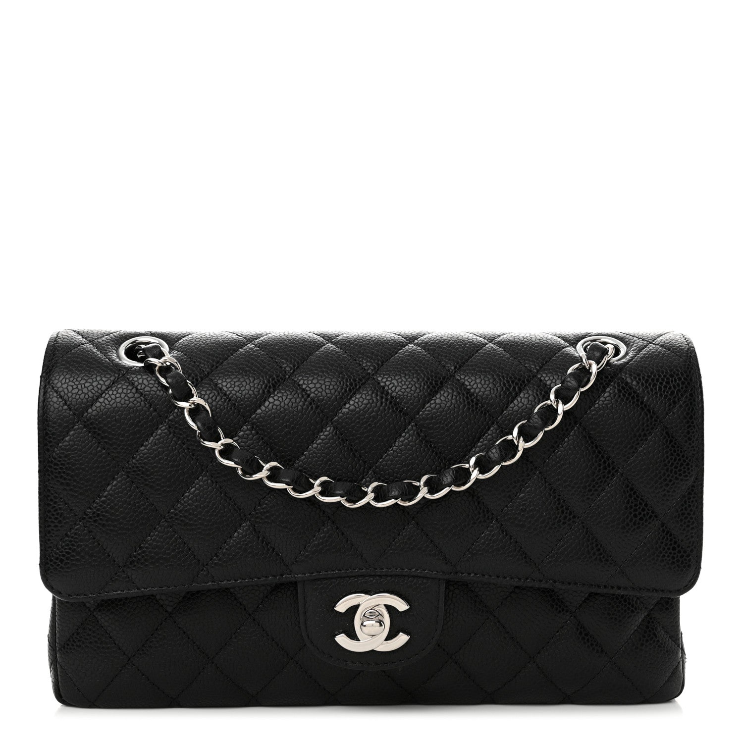Chanel Caviar Quilted Medium Double Flap Black 1 of 12