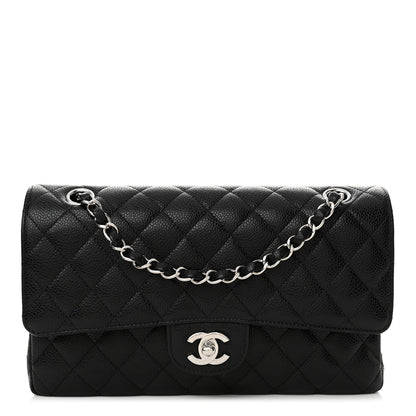 Chanel Caviar Quilted Medium Double Flap Black 1 of 12