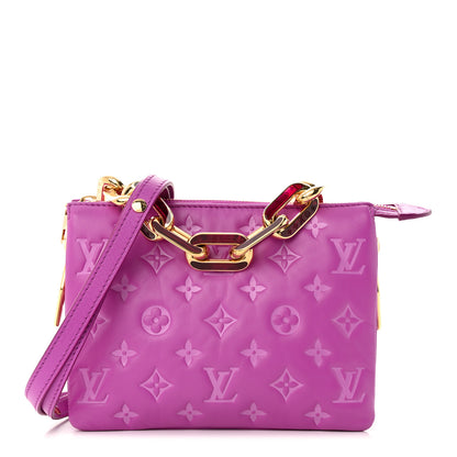 Louis Vuitton Lambskin Embossed Monogram Coussin BB Orchid 1 of 11