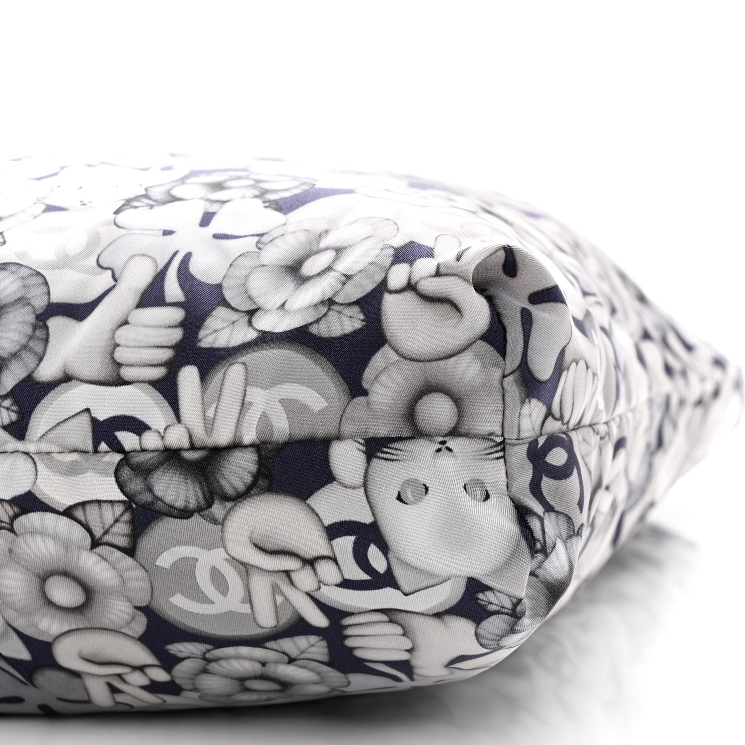 Chanel Nylon Cat Emoticon Tote Navy Silver 11 of 12